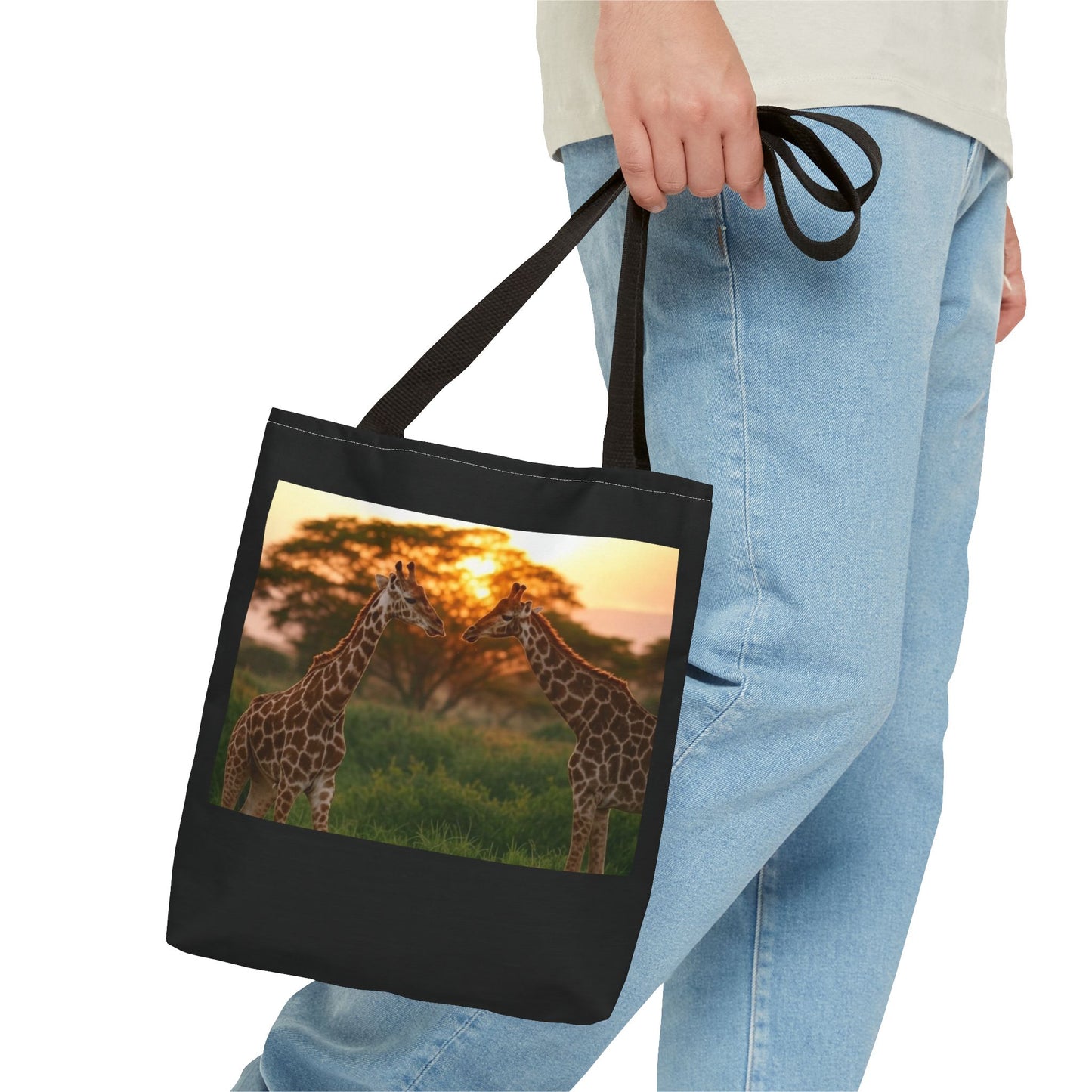 Sunset Giraffe Tote Bag