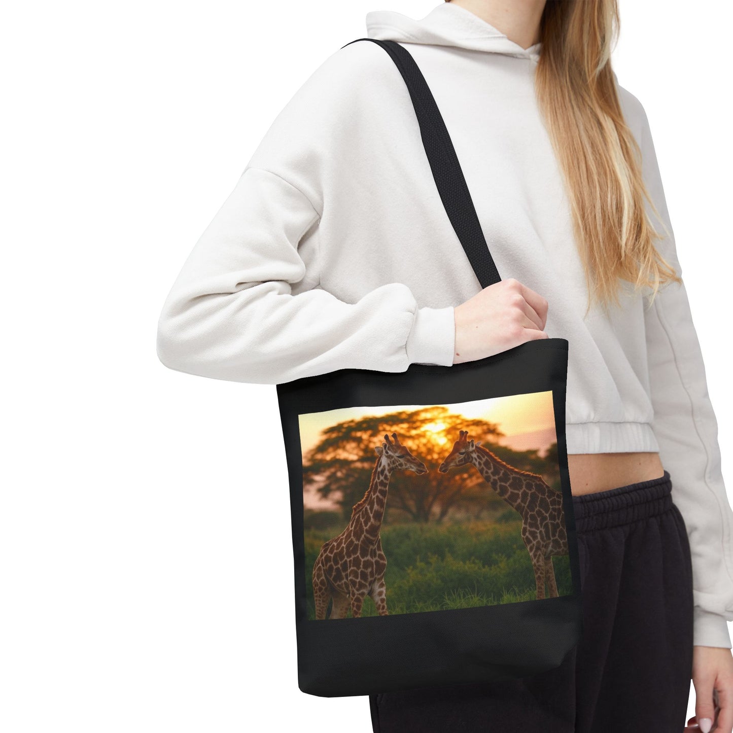 Sunset Giraffe Tote Bag