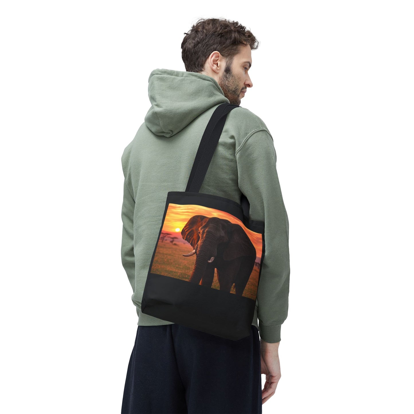 Serene Sunset Elephant Tote Bag