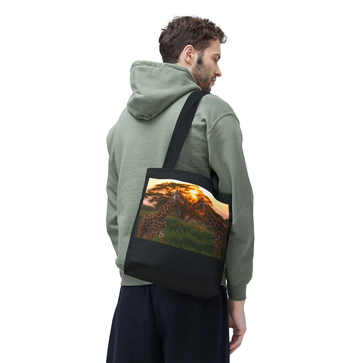 Sunset Giraffe Tote Bag