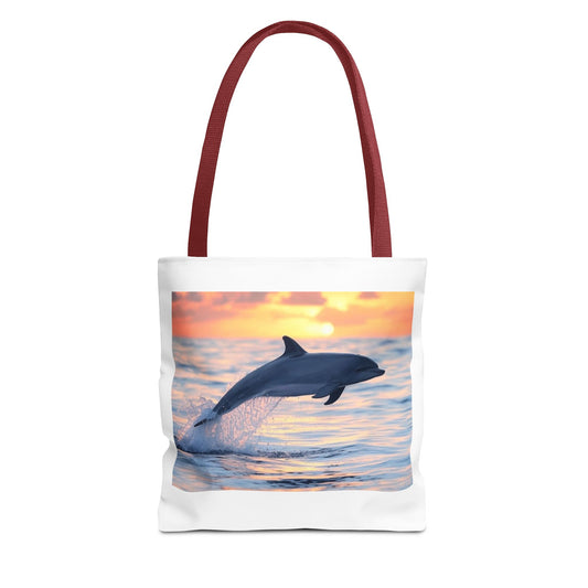 Dolphin Sunset Tote Bag