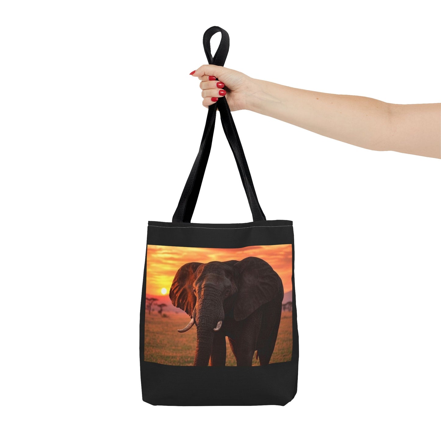 Serene Sunset Elephant Tote Bag