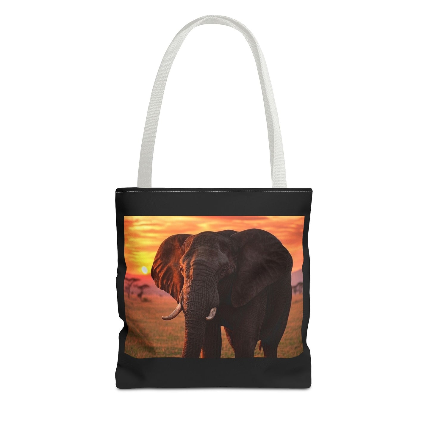 Serene Sunset Elephant Tote Bag